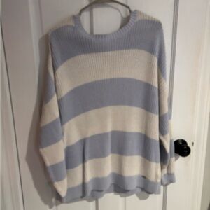 Hollister blue and white striped sweater